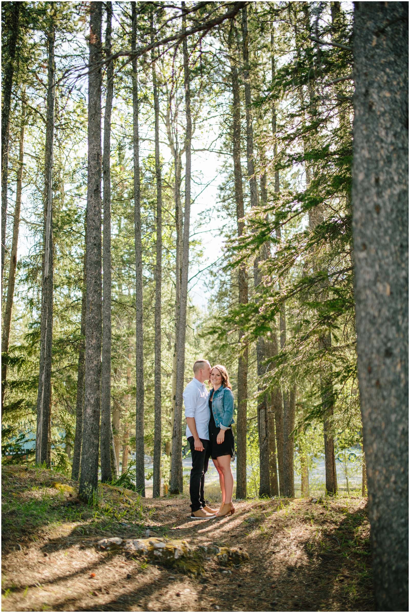 Lake Minnewanka Engagement Session in Banff National Park