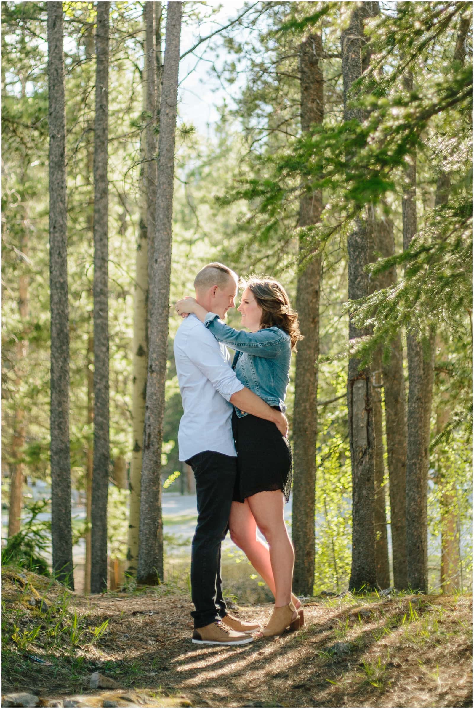 Lake Minnewanka Engagement Session in Banff National Park