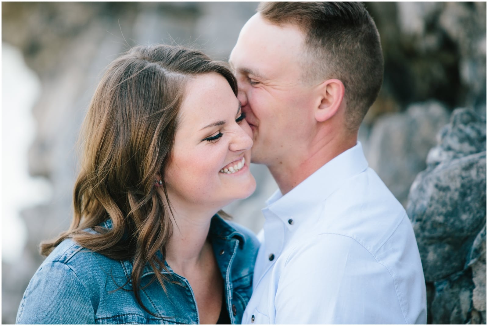 Lake Minnewanka Engagement Session in Banff National Park