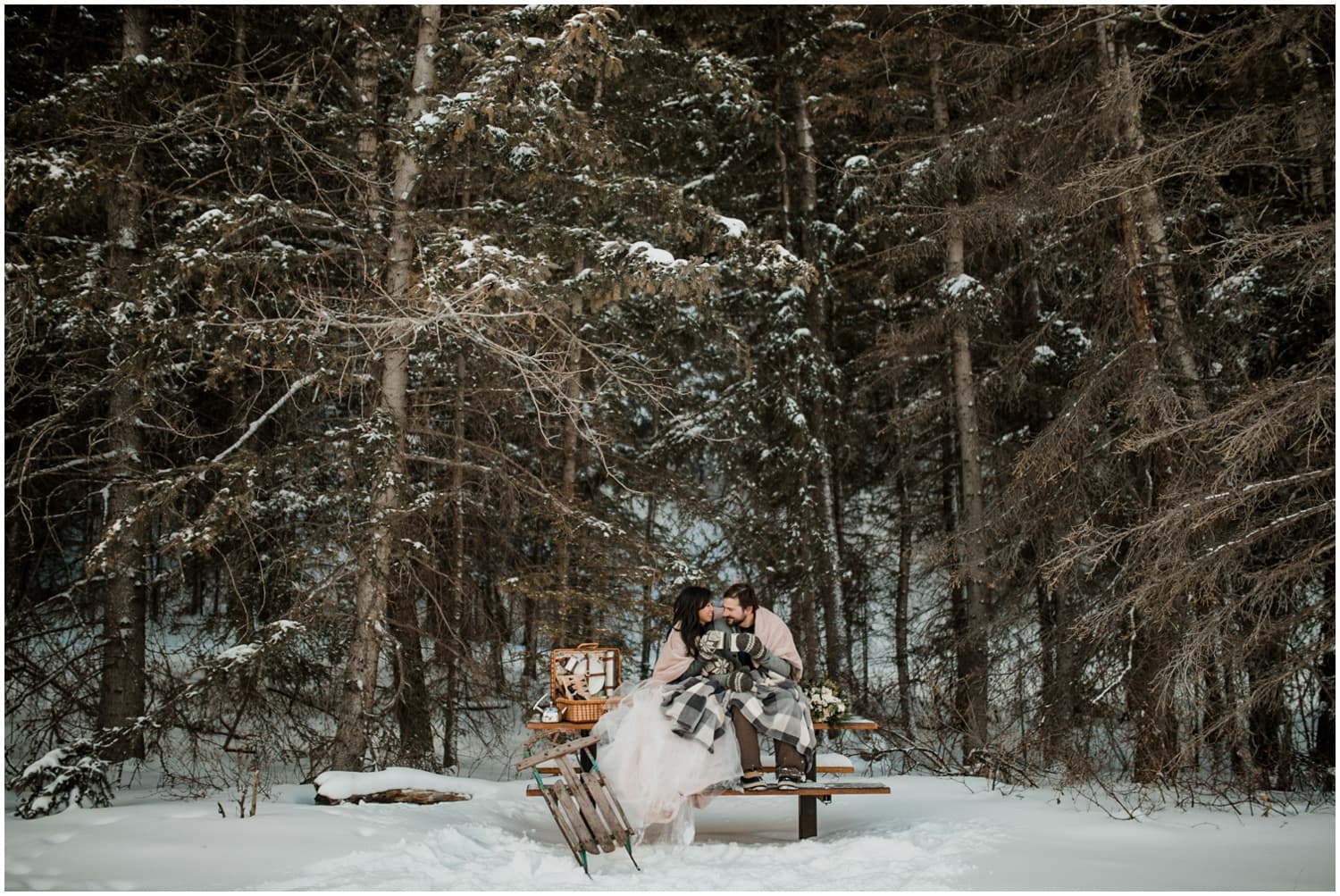 Winter Waterfall Styled Elopement | Laura Barclay Photography