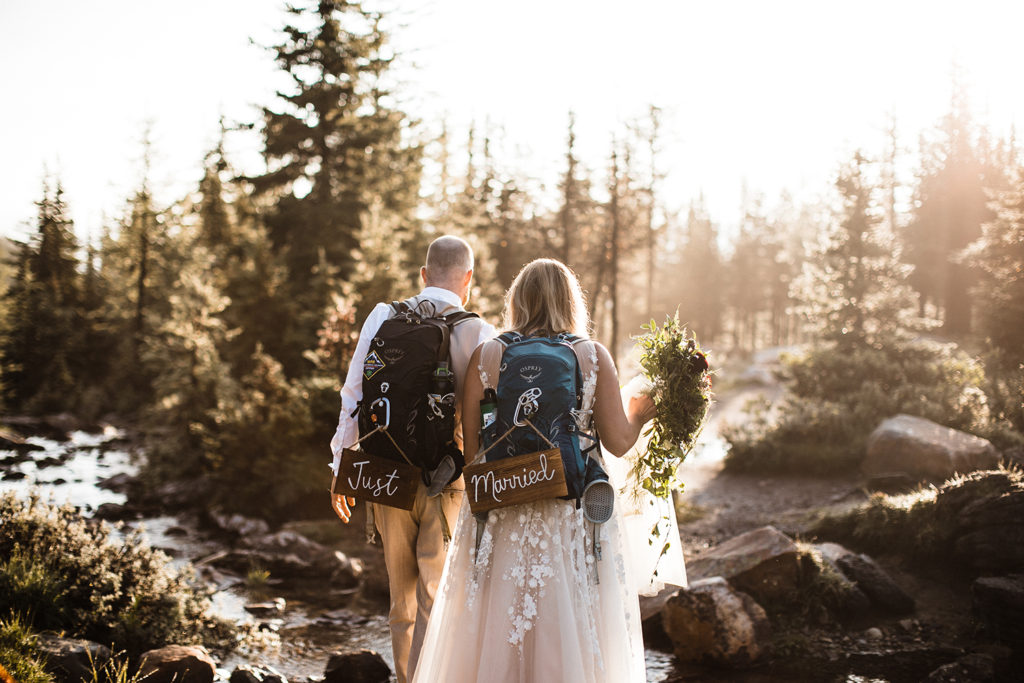 Moraine Lake sunrise hiking elopement Banff Alberta