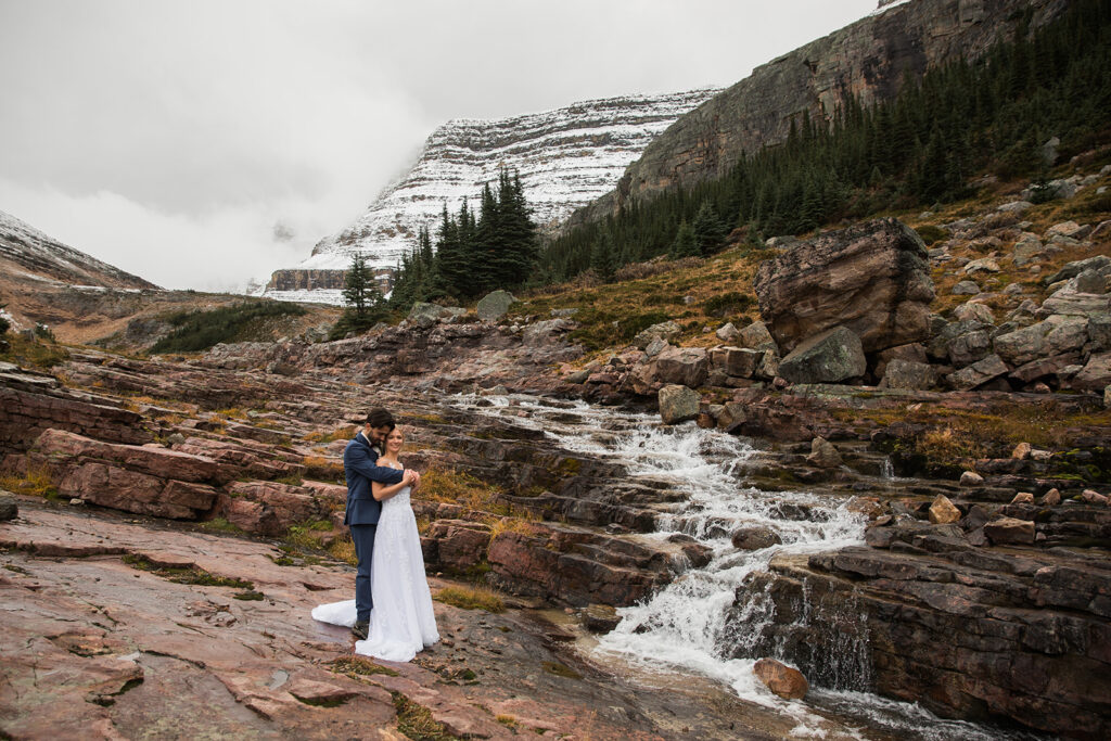 Banff winter helicopter elopement