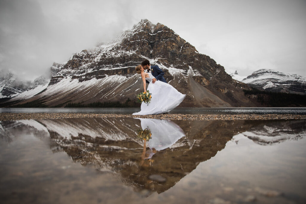 Bow lake elopement