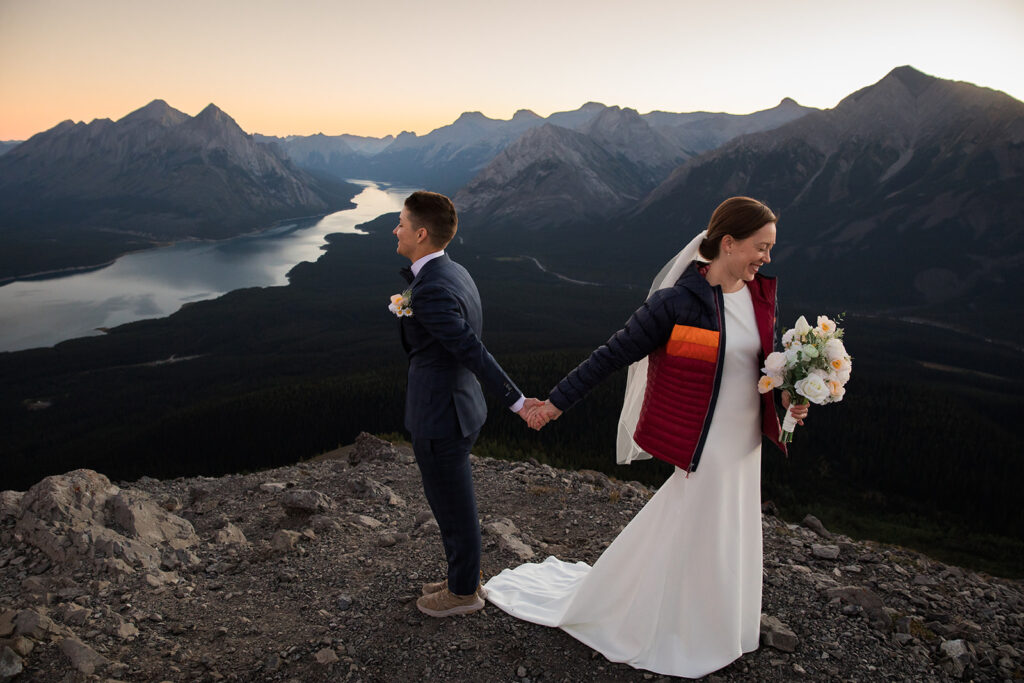 same sex hiking elopement in kananaskis